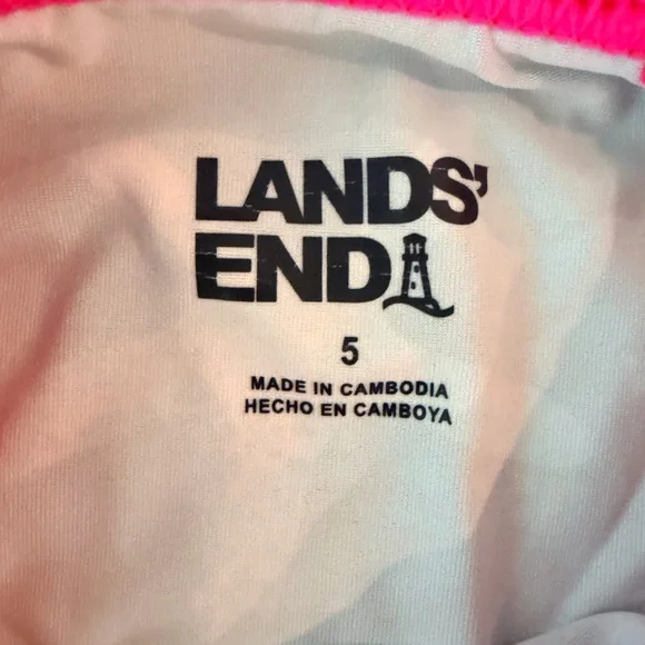 Lands' End Kids Starfish Swim Shirt - Pink and Navy - Picture 2 of 4